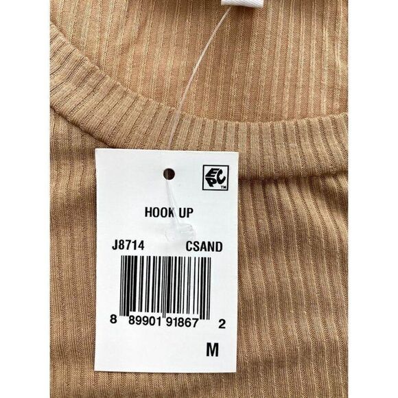 Hooked Up Babydoll Blouse Top Medium Cream Juniors‎ - Picture 3 of 5